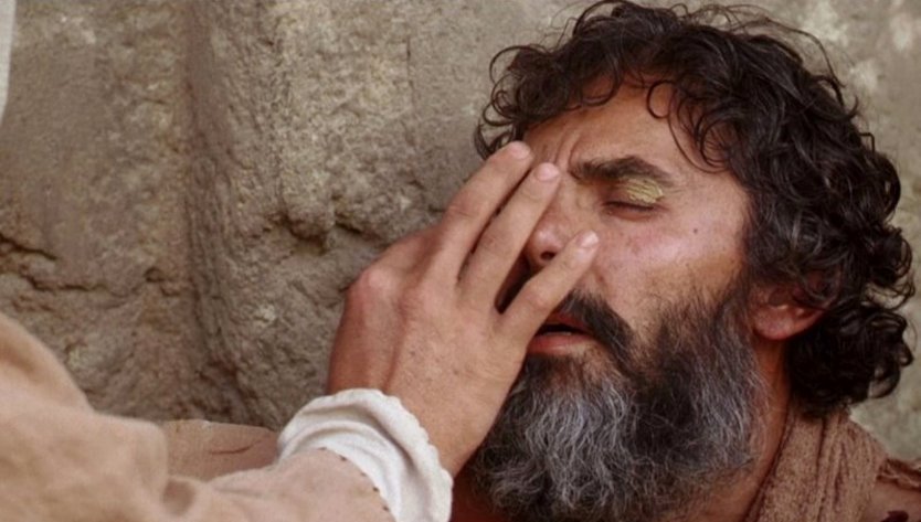 Gesù e il cieco: "Vedi qualcosa?"
